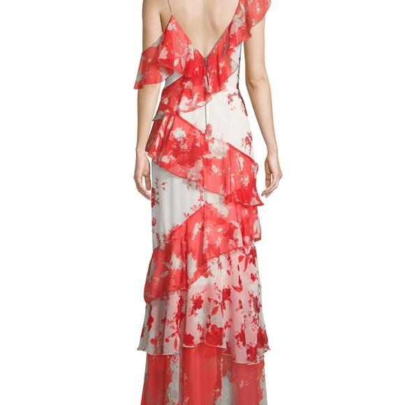 Alice + Olivia Olympia Silk Ruffle Maxi Dress Sz 0 - Picture 2 of 10